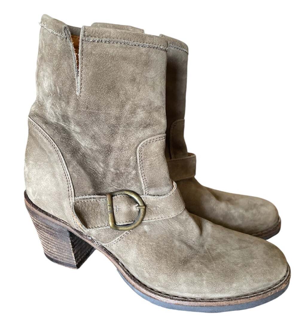 Fiorentini + Baker Taupe Suede Slouchy Ankle Boots EU 38